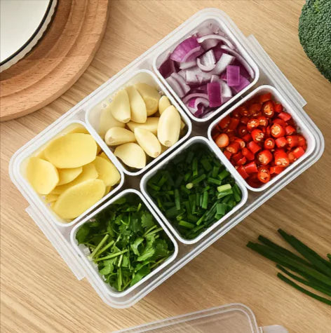 Recipiente conservador de vegetales en el refrigerador,